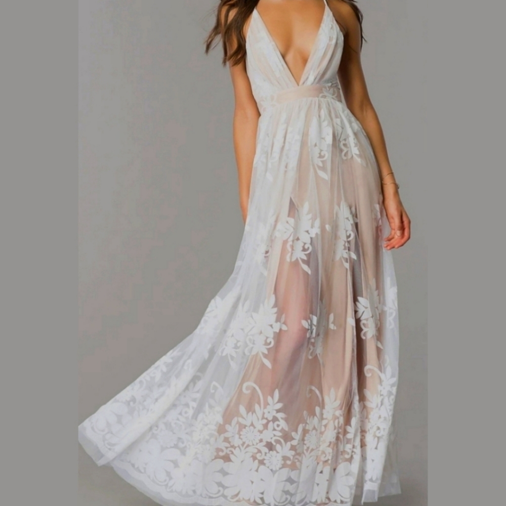 Lulu's Lace Maxi Dress